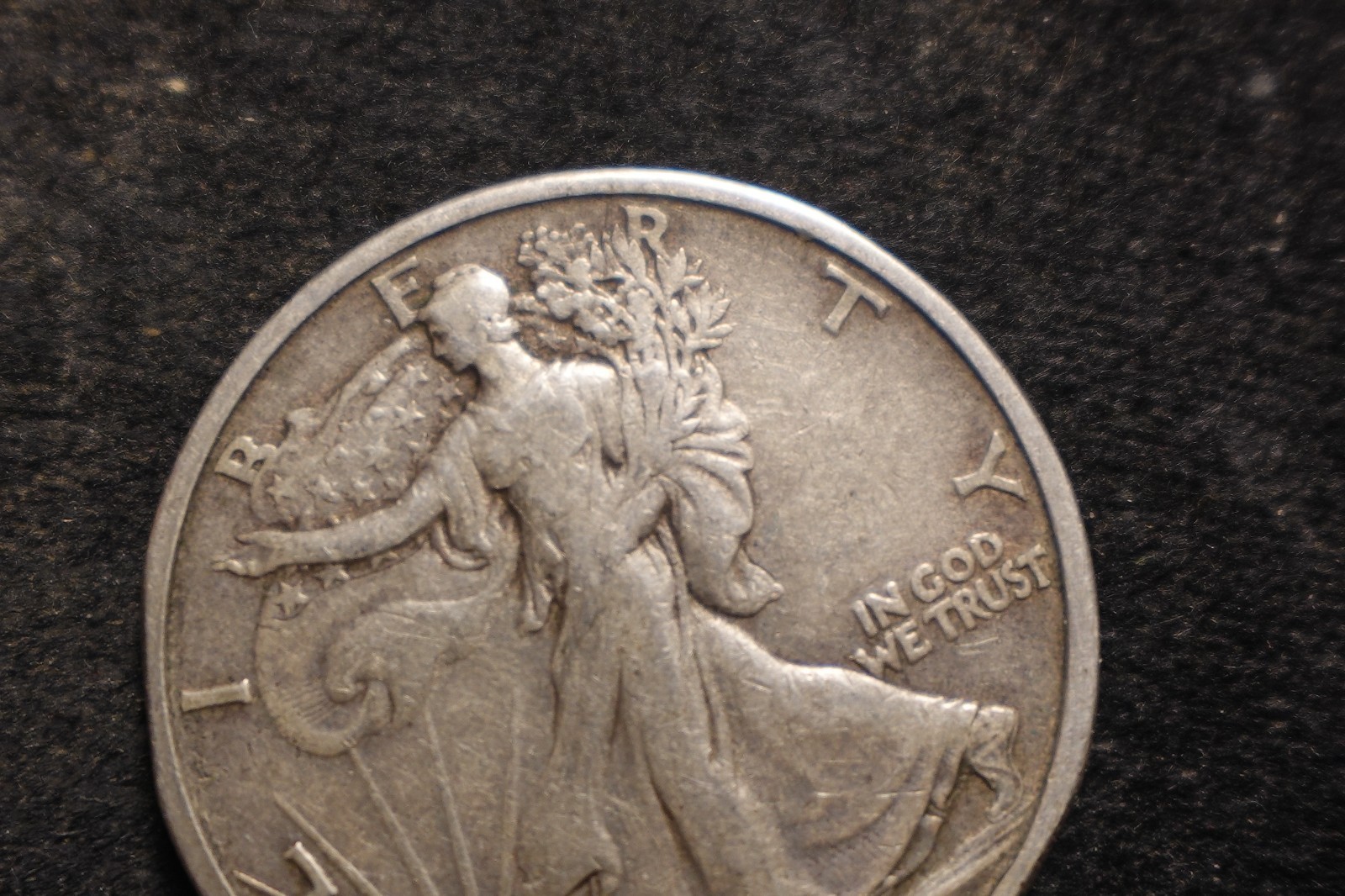 1917-D VF XF Rev Solid Walking Liberty Half Dollar Nice Coin UTX