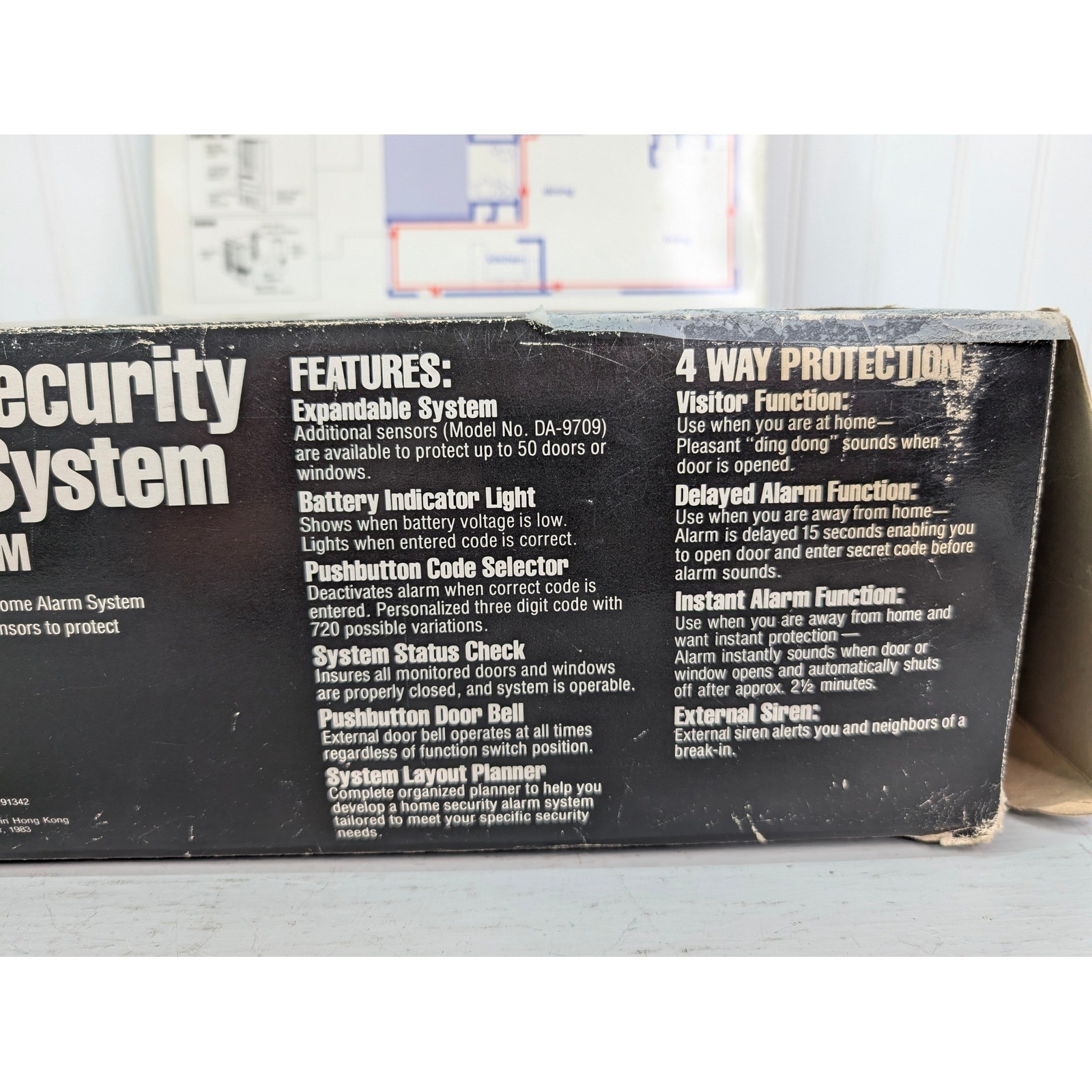 Vintage Fortress Home Security Alarm System Wired DIY Kit Model DA-9709 1983 NOS