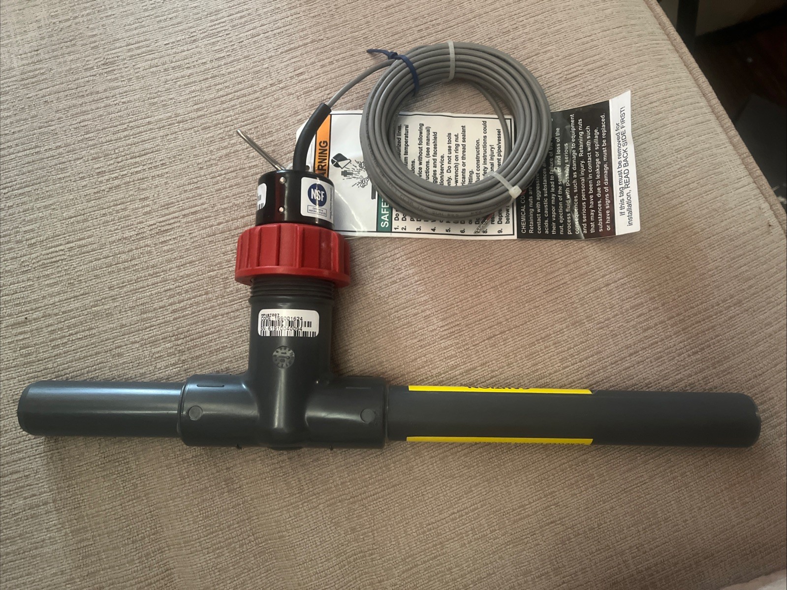 New Gf Signet P51530-P0 Paddlewheel Flow Sensor W/ MPV8T007 3/4” PVC T Fitting