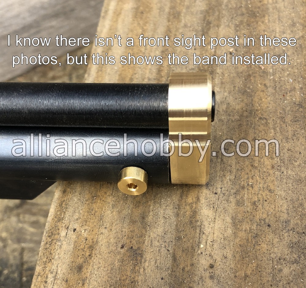 Crosman 1377 1322 P1377 P1322 Solid Brass Barrel Band + Front Sight Post