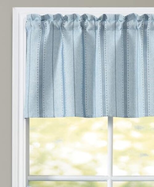 GOHD Boho Parallel Boulevards Kitchen Straight Valance,Farmhouse Striped Swag