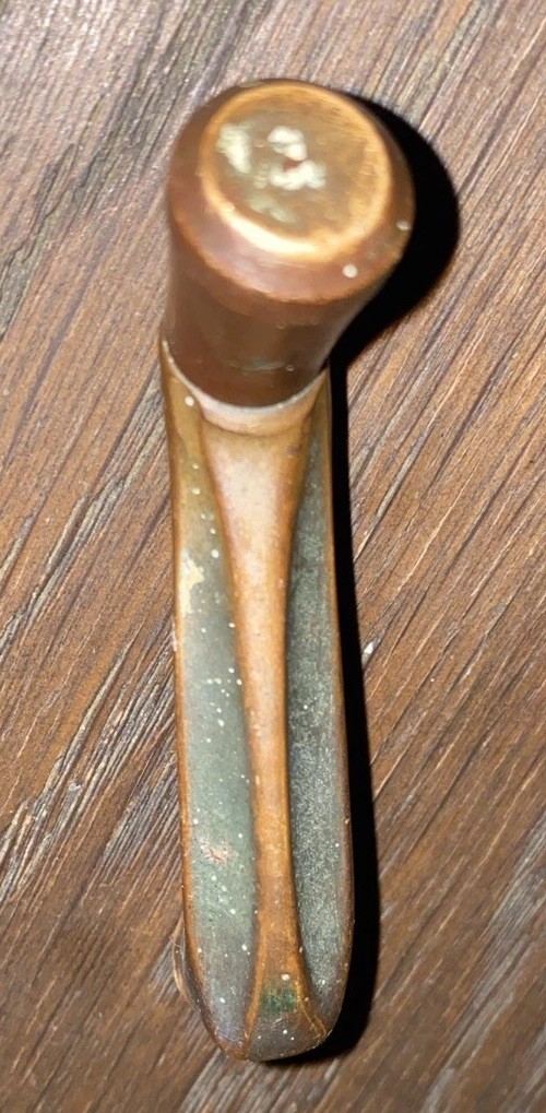 Antique WINDOW CRANK HANDLE Solid brass vintage casement interior