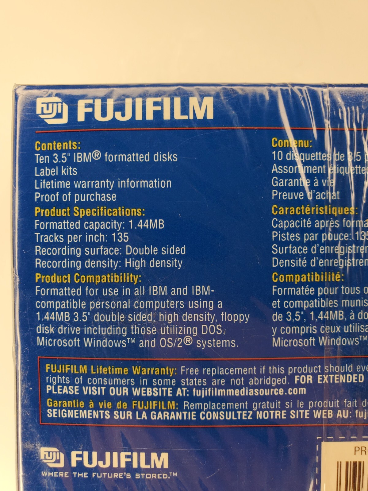 NEW Fujifilm Floppy Disk 3.5 PC IBM Formatted 2HD Diskettes High-Density 10-Pack