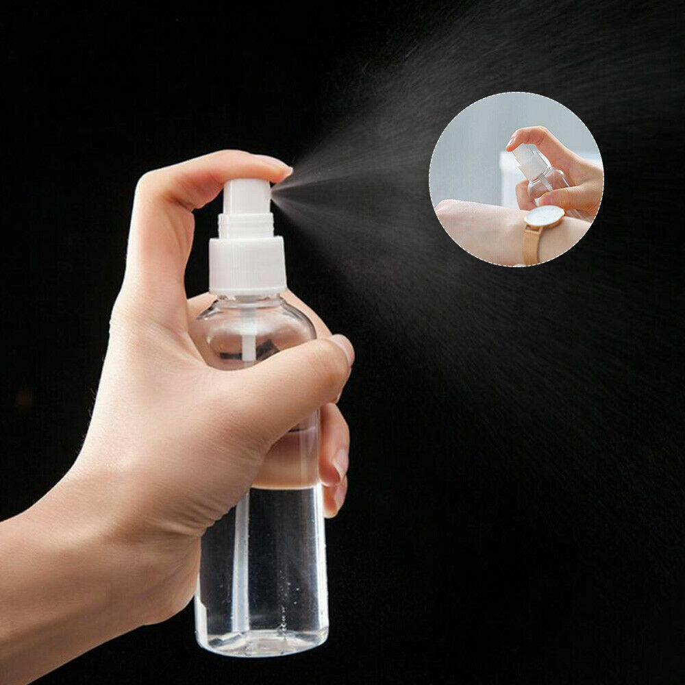 5 PCS 100mL Spray Bottle Plastic Travel Small Container Transparent Makeup Empty