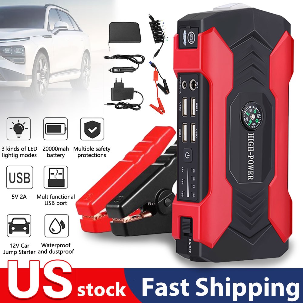 Car Jump Starter 99800mAh Booster Jumper Box Power Bank Battery Charger AUA