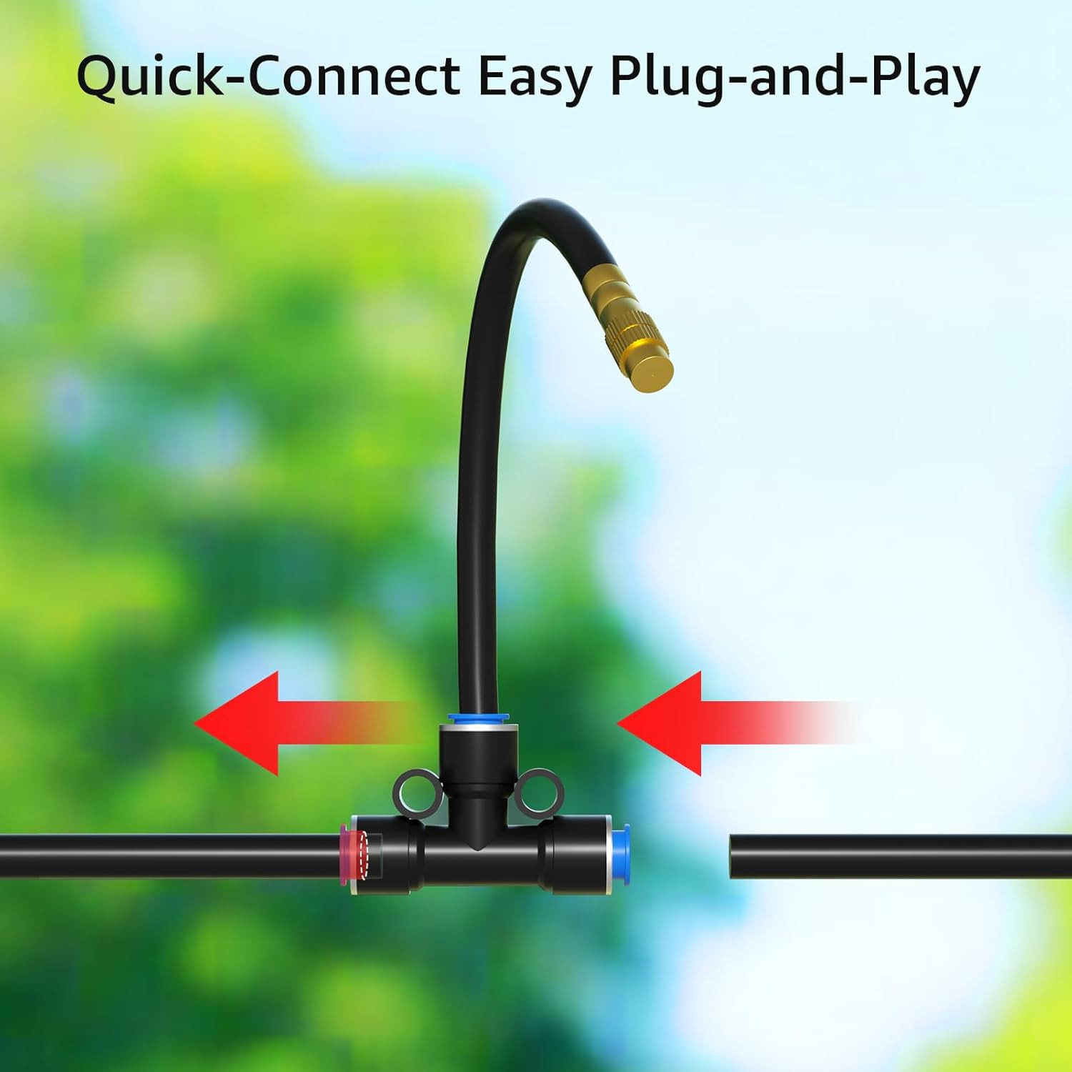 100FT Drip Irrigation System with 16 Adjustable Copper Nozzles