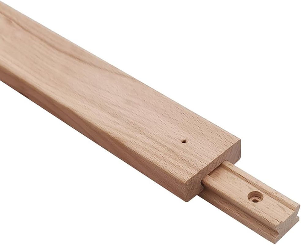 Wooden Drawer Slides 17-3/4 Inches Classic Wood Center Guide Track with Slide Gl