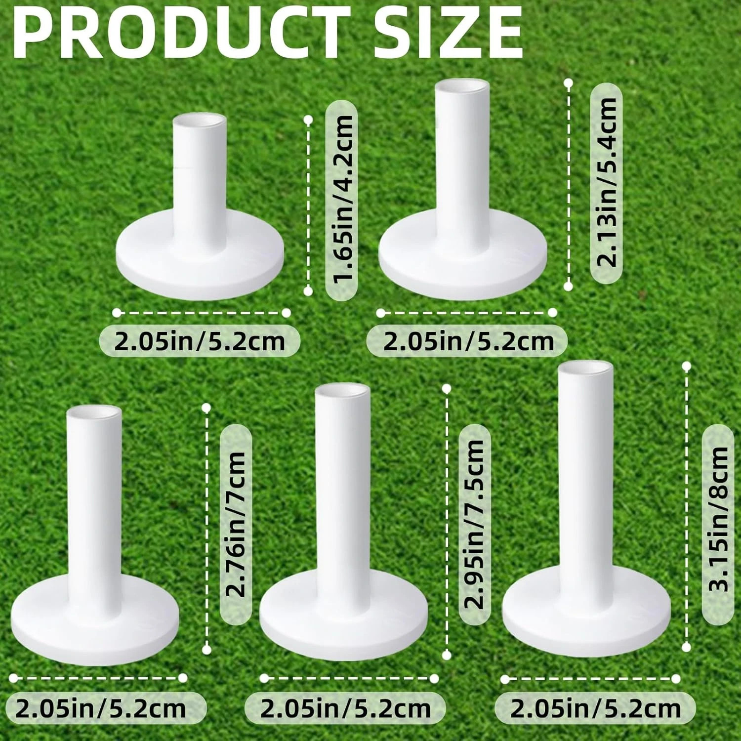 Rubber Golf Tees for Mats,Unbreakable Stable Driving Range Tees for Golf Simulat
