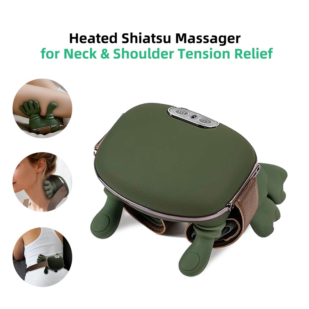 ZJKC Electric Neck & Shoulder Massager with Heat Shiatsu 4D Kneading Pain Relief