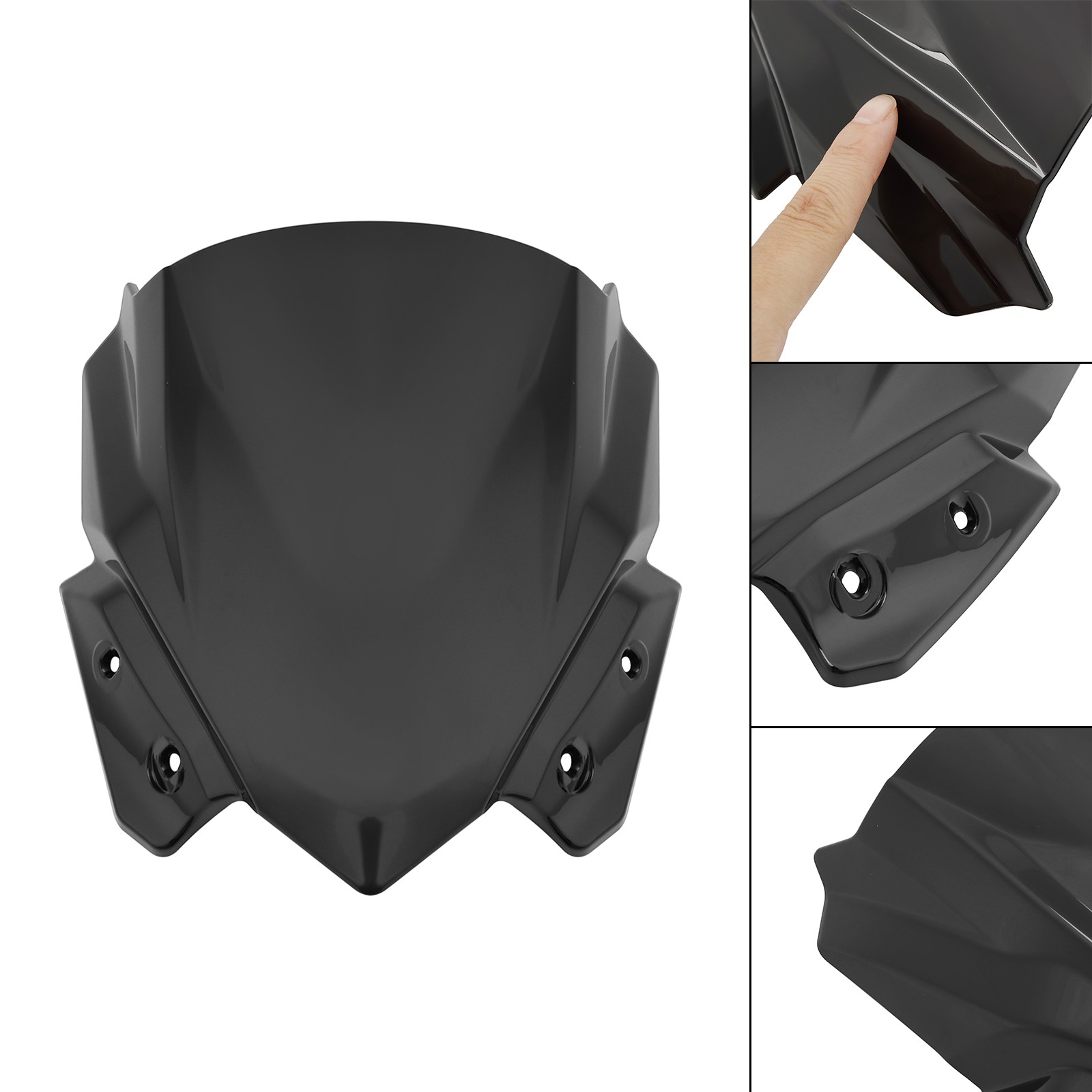 Windshield Windscreen for Kawasaki Z650 2017~2019 black