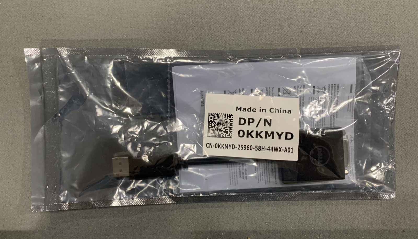 Brand New Genuine Dell DisplayPort to DVI-D DP Adapter DP/N 0KKMYD M: DANARBC084