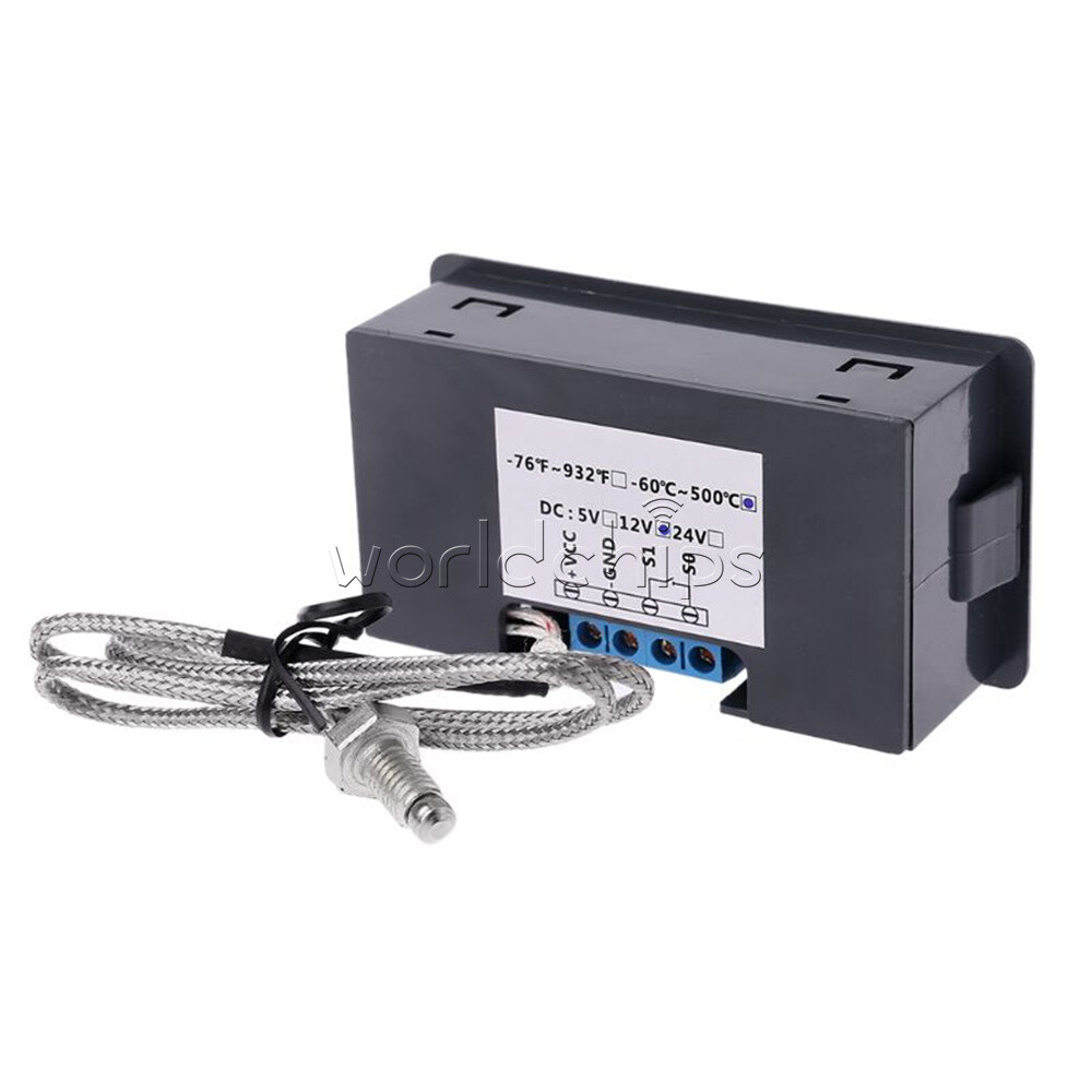 Digital K Type Thermocouple DC12V Temperature Controller Sensor Thermostat