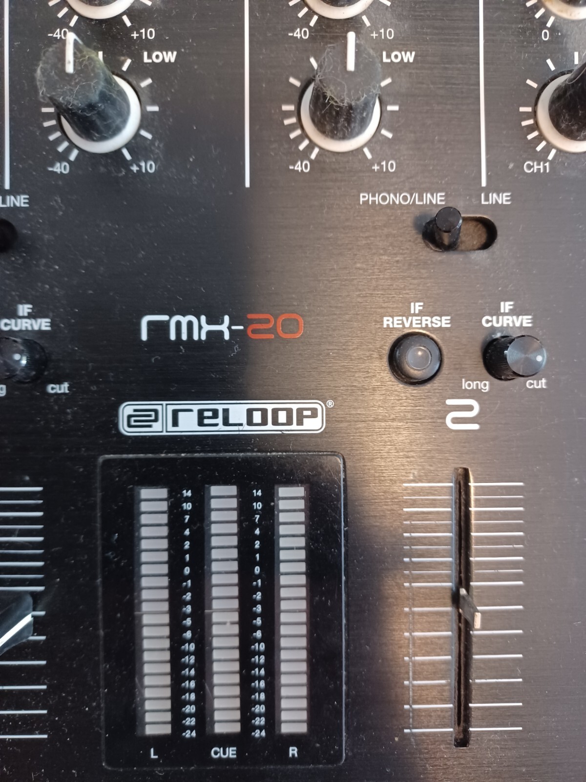 Reloop RMX-20 Black Fire Edition Pro DJ Mixer WORKS