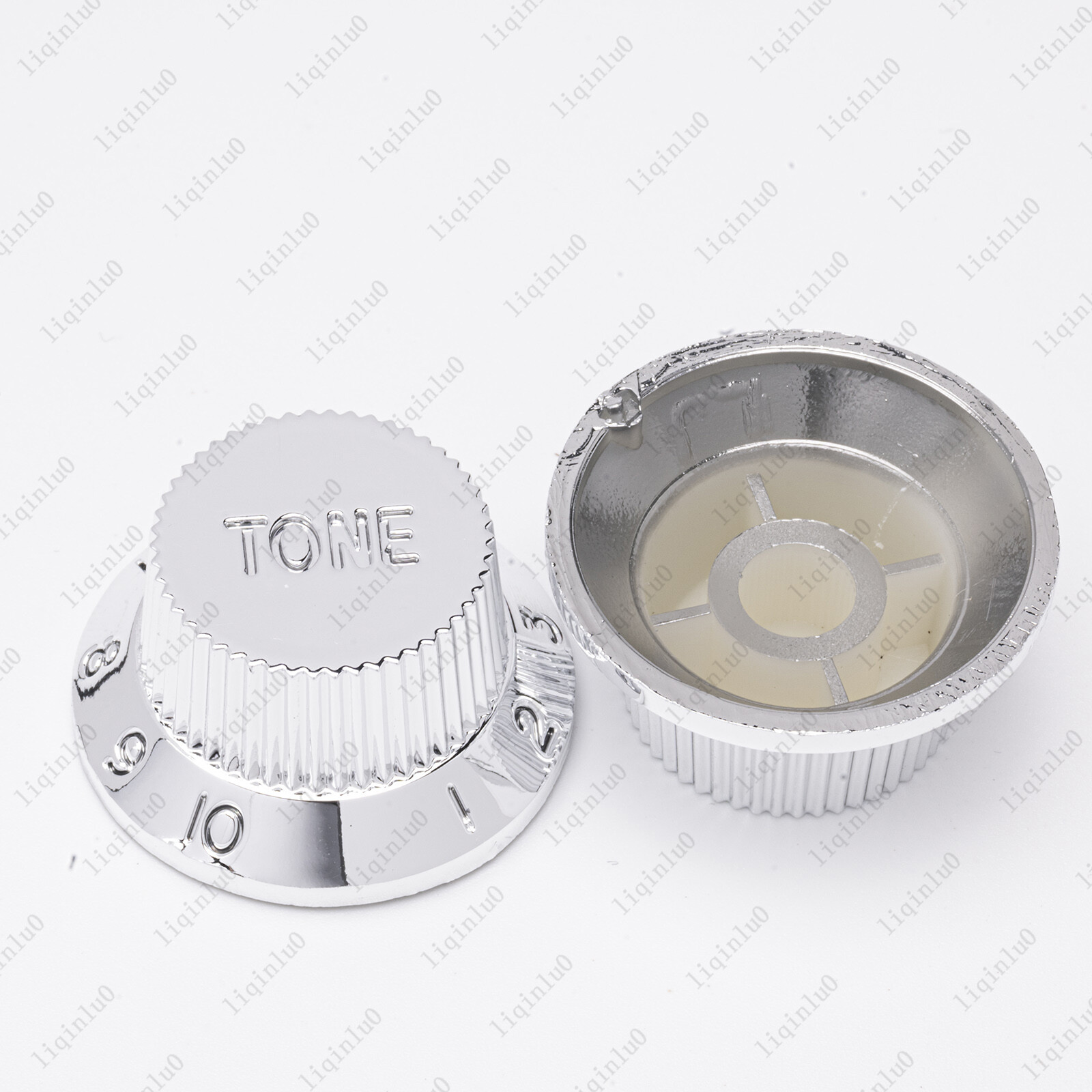 Chrome ST/Strat Style Electric Guitar Knobs Volume Tone Knobs for Stratocaster