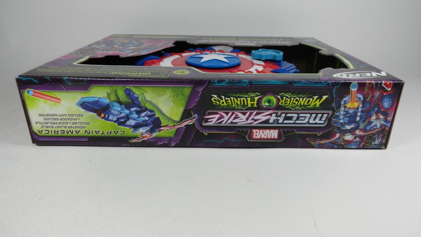 New Nerf Marvel MechStrike Monster Hunters Captain America Monster Blast Shield