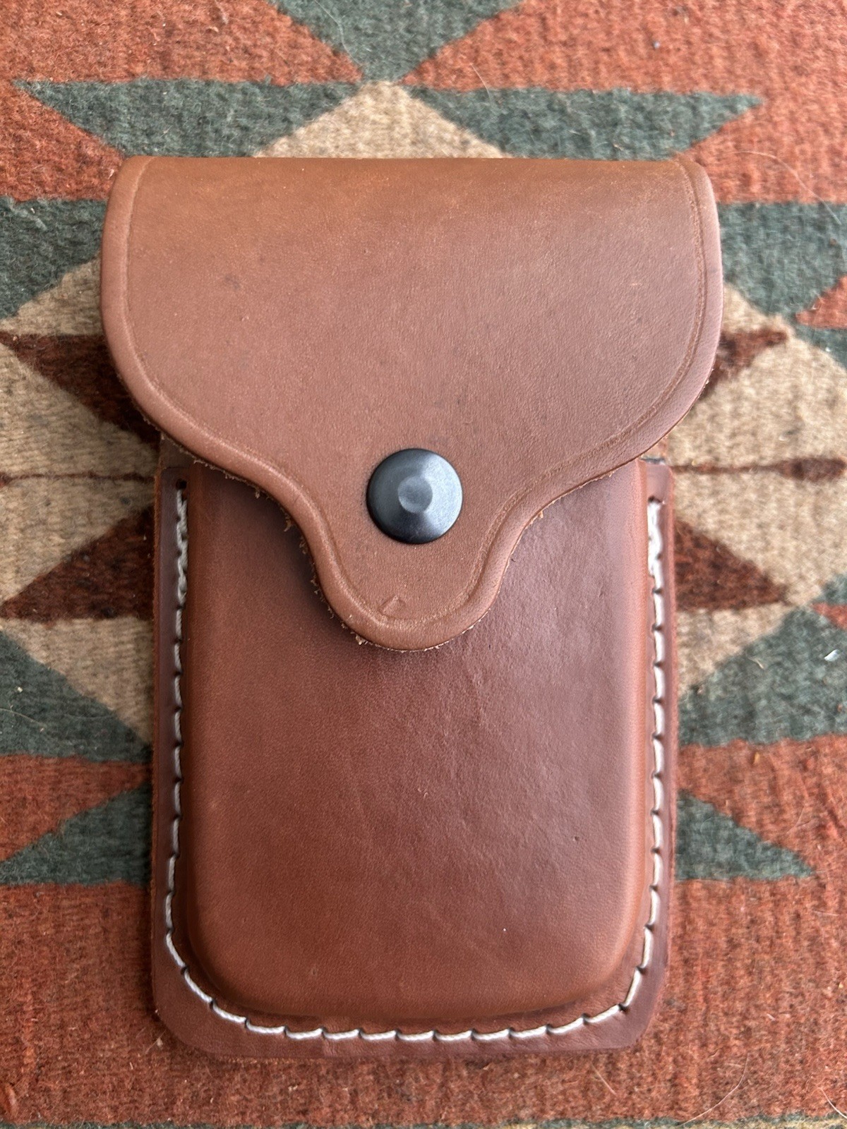 Brown Leather Dual Mag Flap Pouch Single Stack 45ACP Colt M 1911 USA Made