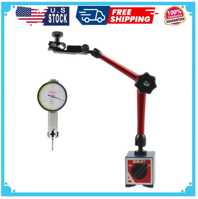 176 Lbs Universal Magnetic Base Indicator Holder with Speed Set Fine Adjustme...