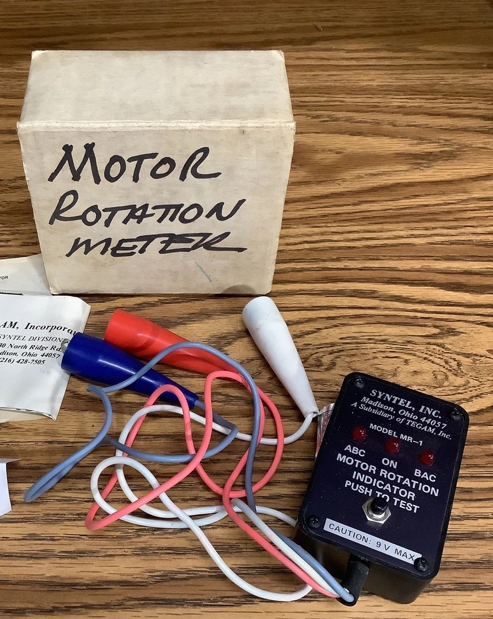 Syntel Inc. MR-1 Motor Rotation Meter USED