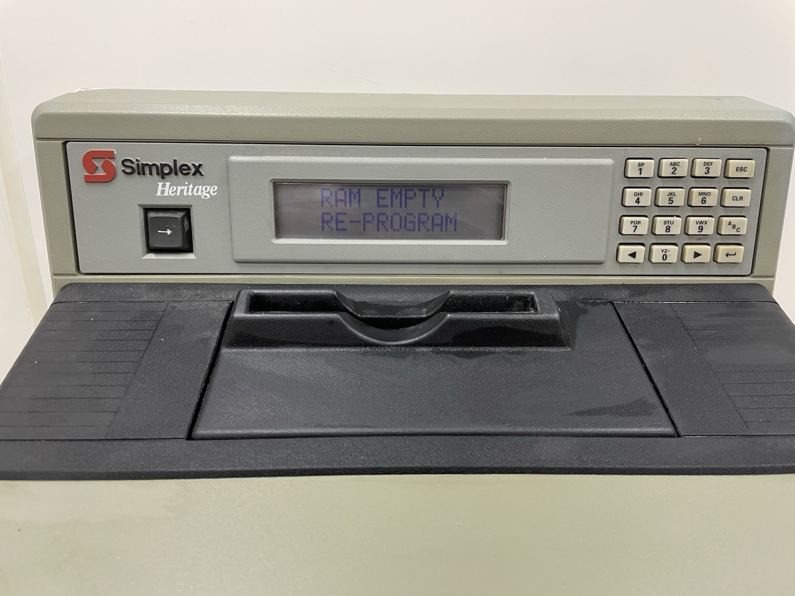 Simplex Heritage Calculating Totalizer Timeclock Payroll Recorder 1404-9102 -Key