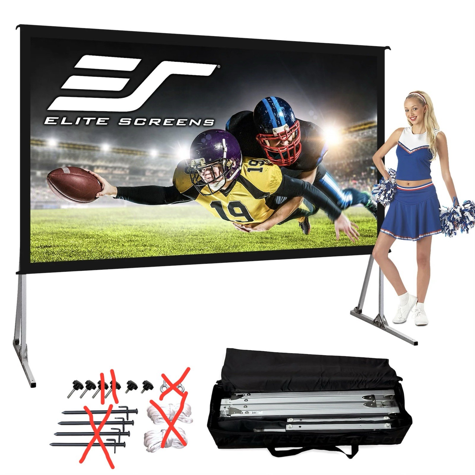 Elite Screens Yard Master 2 Series Portable Folding Frame Projector Screen 110in