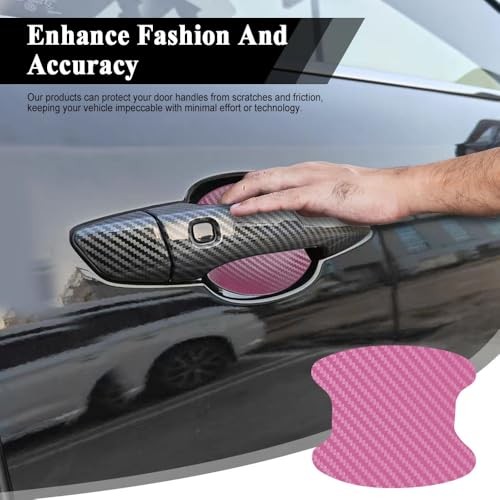 Car Door Handle Cup Scratch Protector, Car Door Handle Sticker, 8PCS Pink