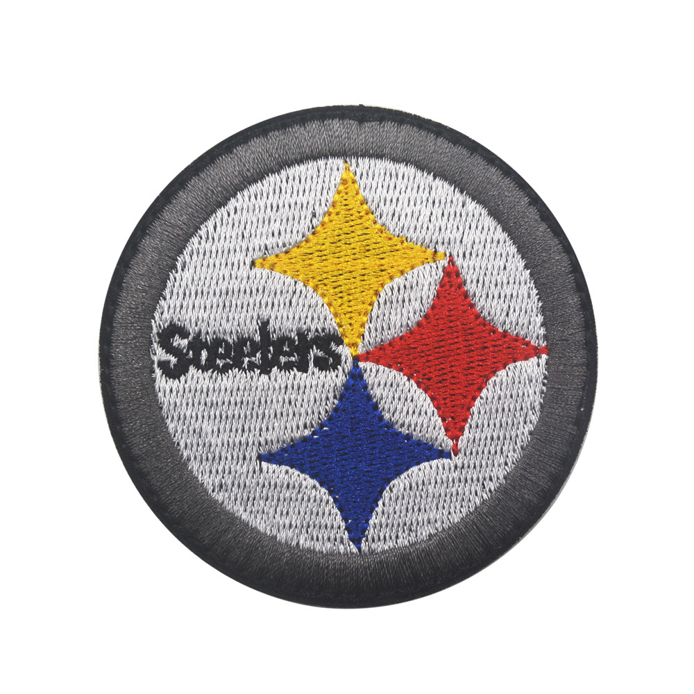 Pittsburgh Steelers Embroidered Hook Loop Patches Emblem Logo FN Badge