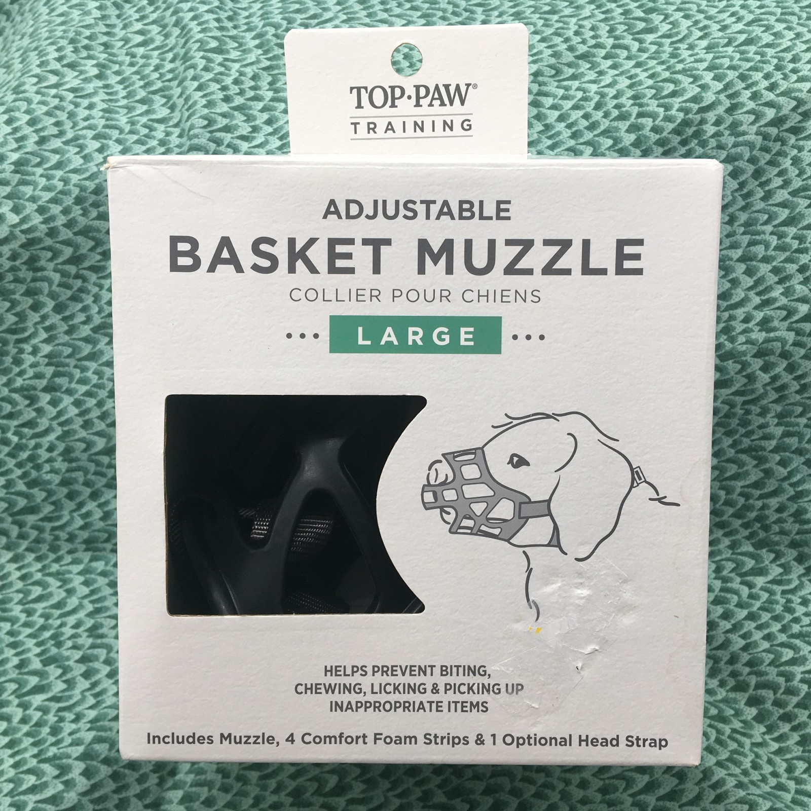 Top Paw Training Adjustable Dog/Canine Basket Muzzle (LARGE)