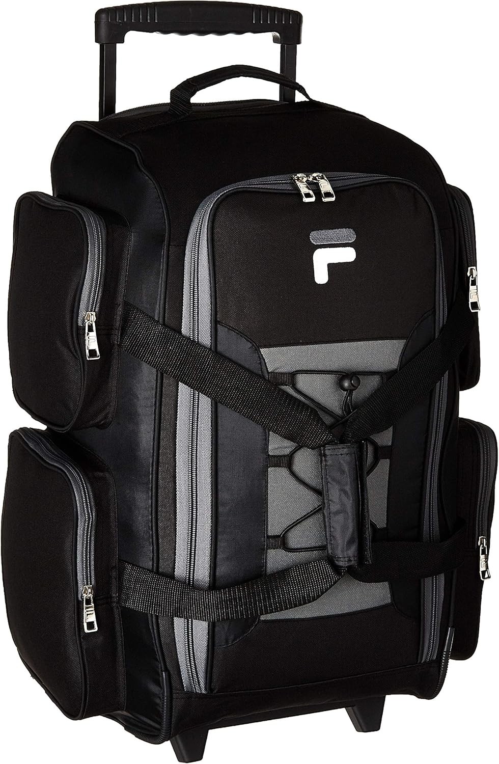 22" Lightweight Carry On Rolling Duffel Bag, Black