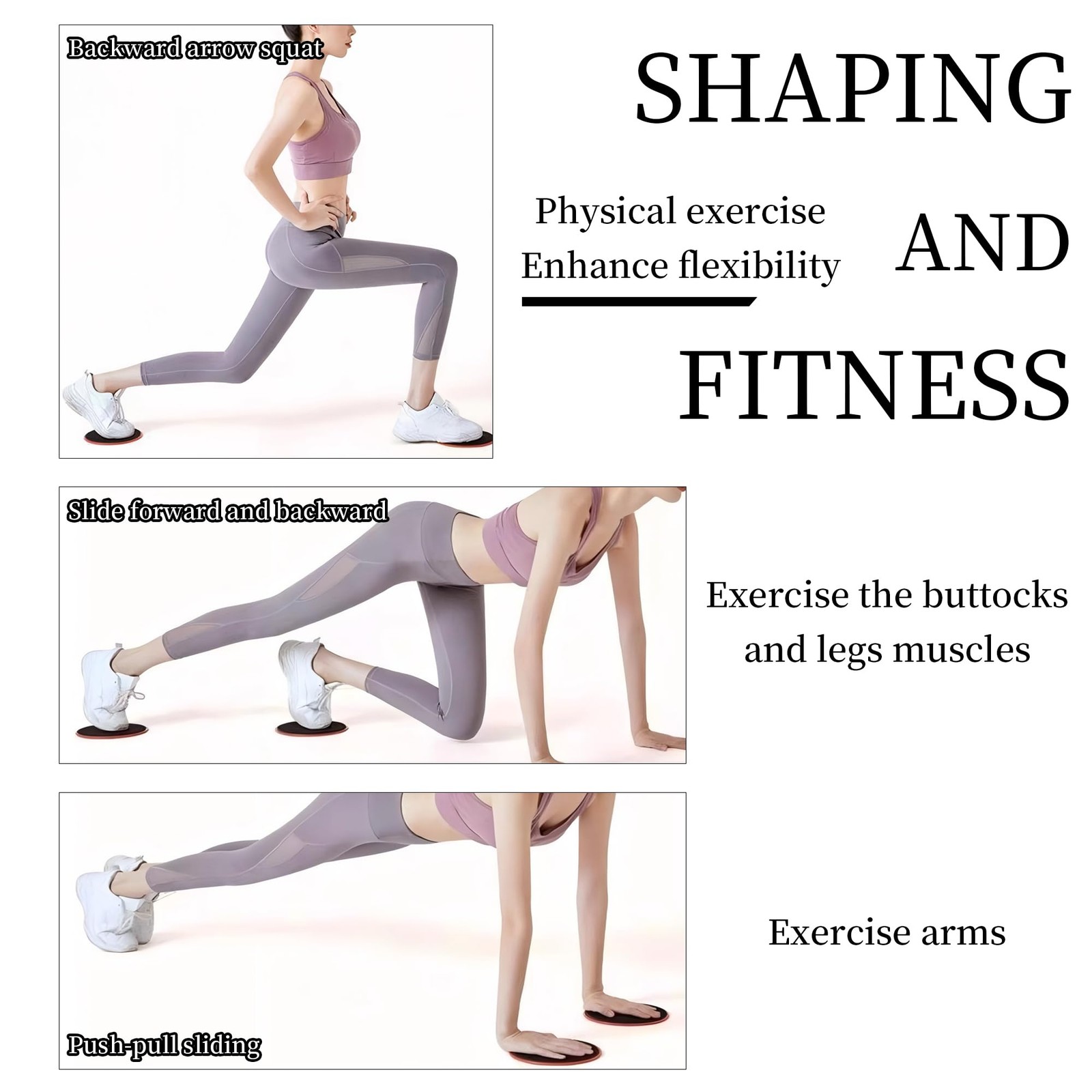 Exercise Core Sliders for Working Out - Dual Sided Gliding Discs for Full Bod...