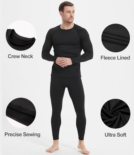 5 Pack Thermal Compression Shirts for Men Long Large 3 Black 1 White 1 Gray