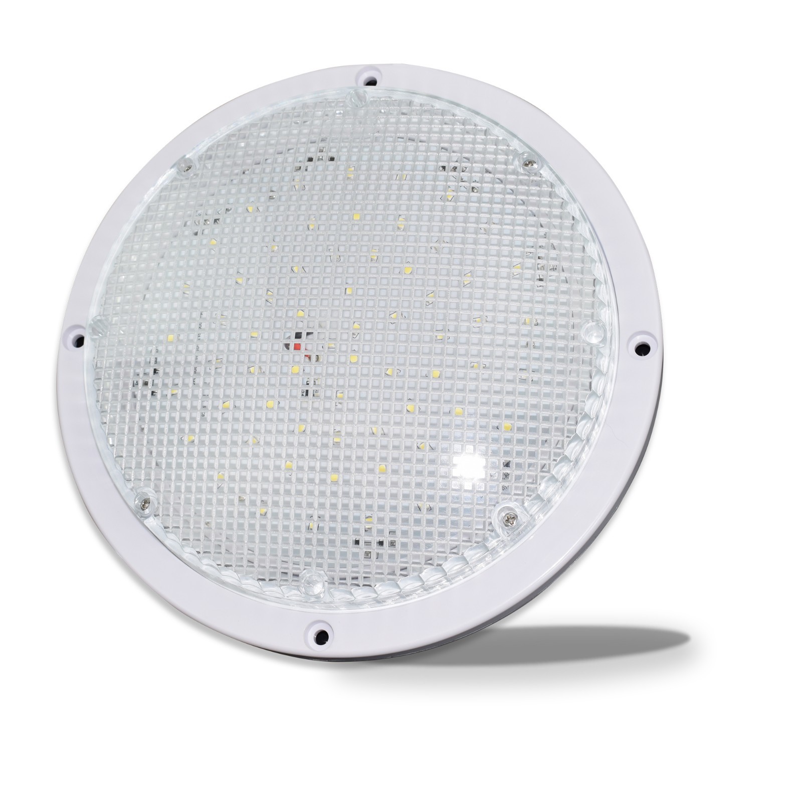 8.5" Round LED RV Porch Light White 12 V Scare Light | Outdoor Lighting 1000 LM