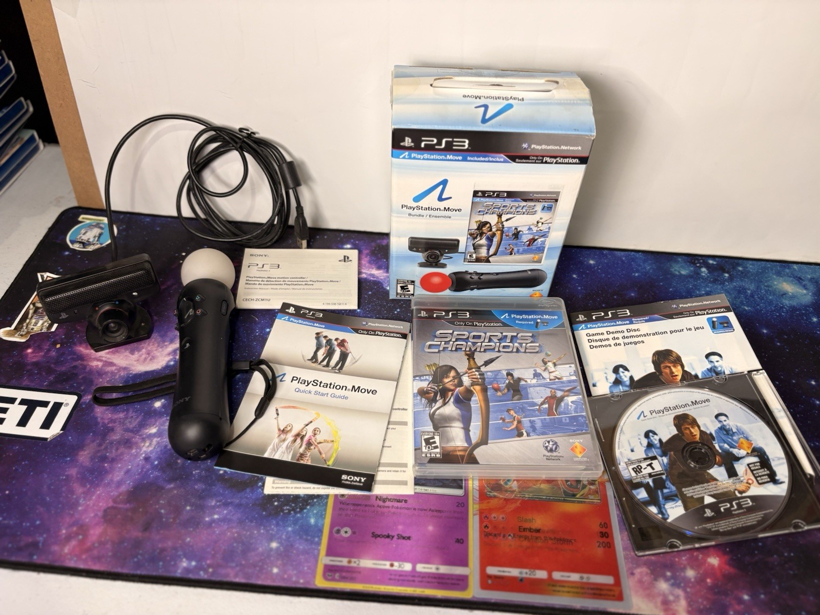Complete PLAYSTATION PS3 MOVE SPORTS CHAMPION BUNDLE - OPEN BOX+Game Demo Disc