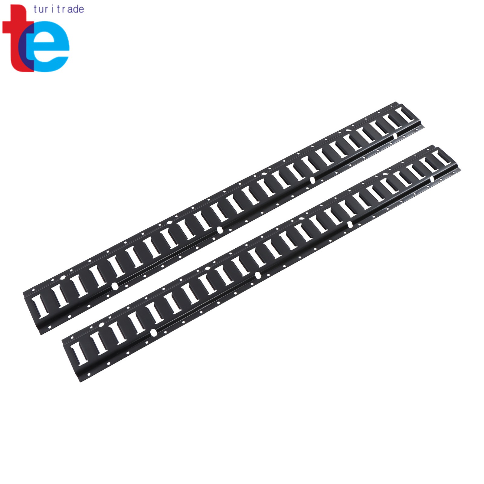 2 Pack 4' E Tie Down Rail Kit For Cargo Trailers Power Coated E-Tracks