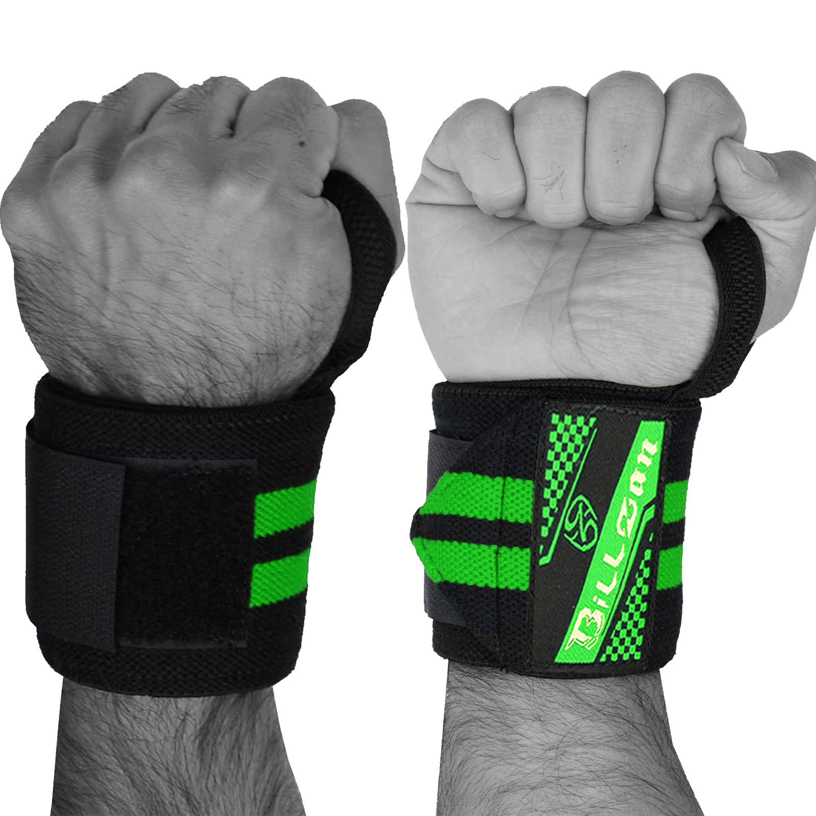 Weight Lifting Wrist Wraps Support Gym Training Cotton Bandage Straps 18" GREEN