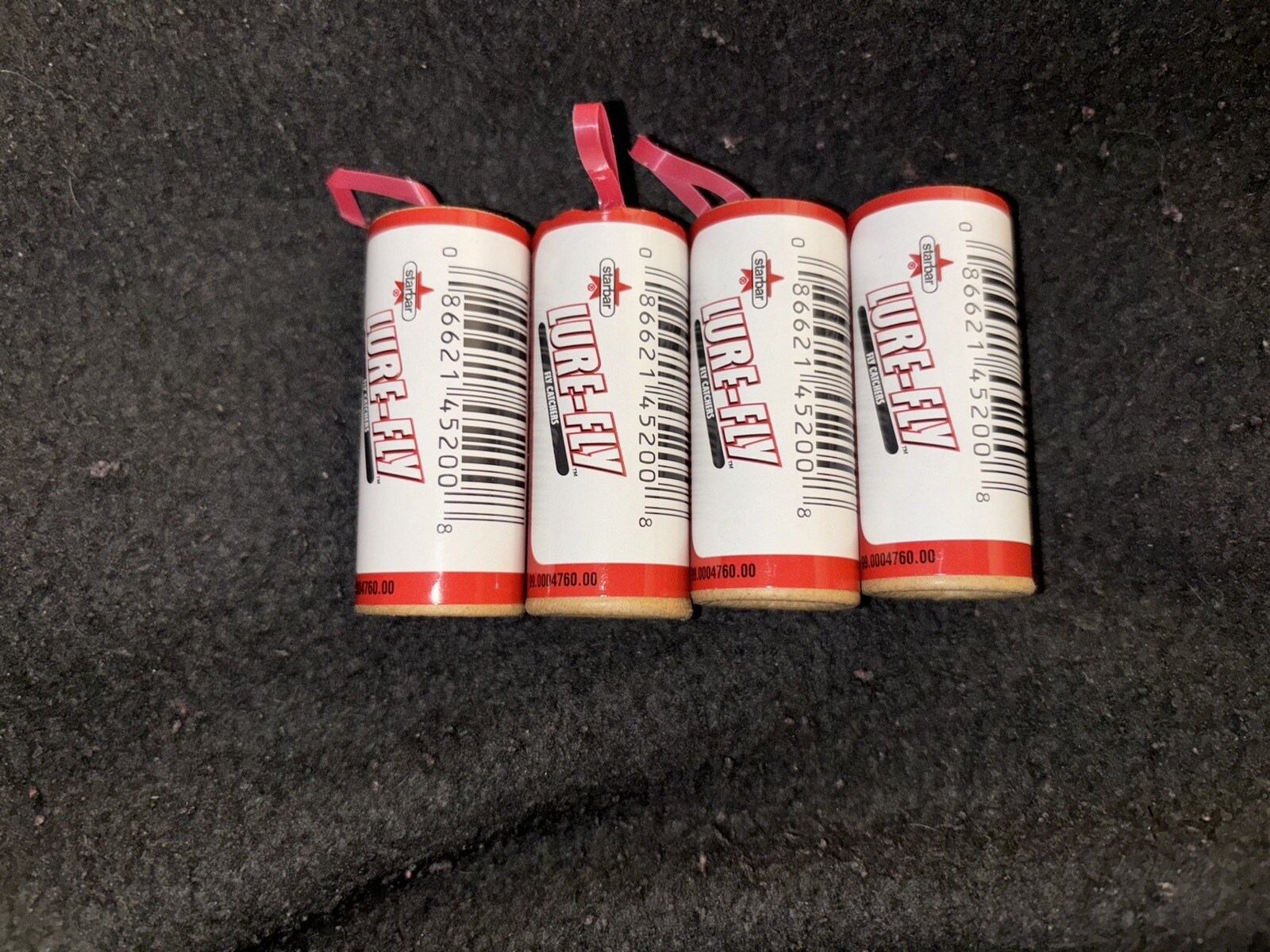 Lot of 4 Starbar Lure-Fly Single Super Sticky Fly Paper Ribbon No Chemicals