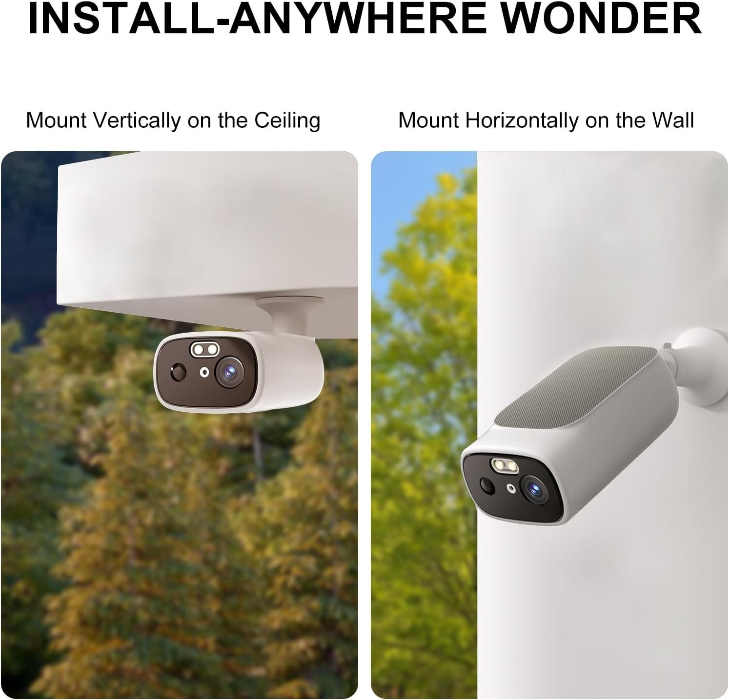 2K Solar Battery Powered Wifi Outdoor Home Security Camera System Wireless
