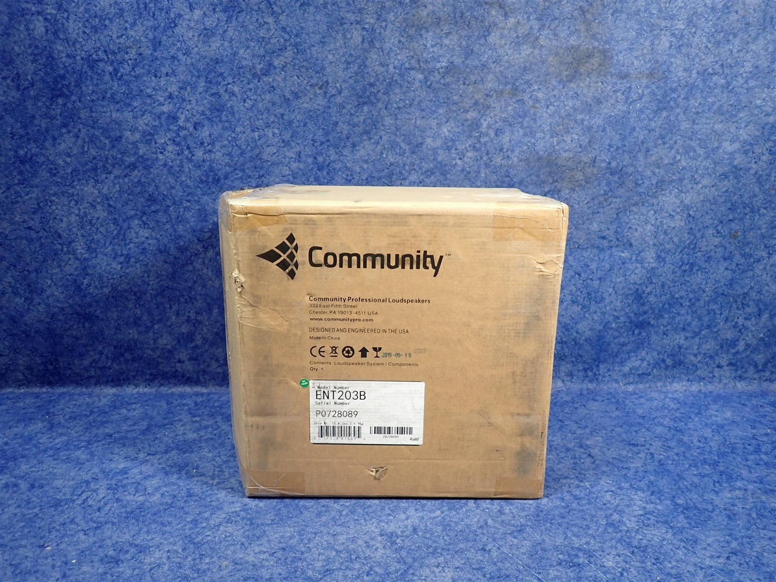 Community ENT203B 2-Way Compact Column Array Speaker Black (P29)