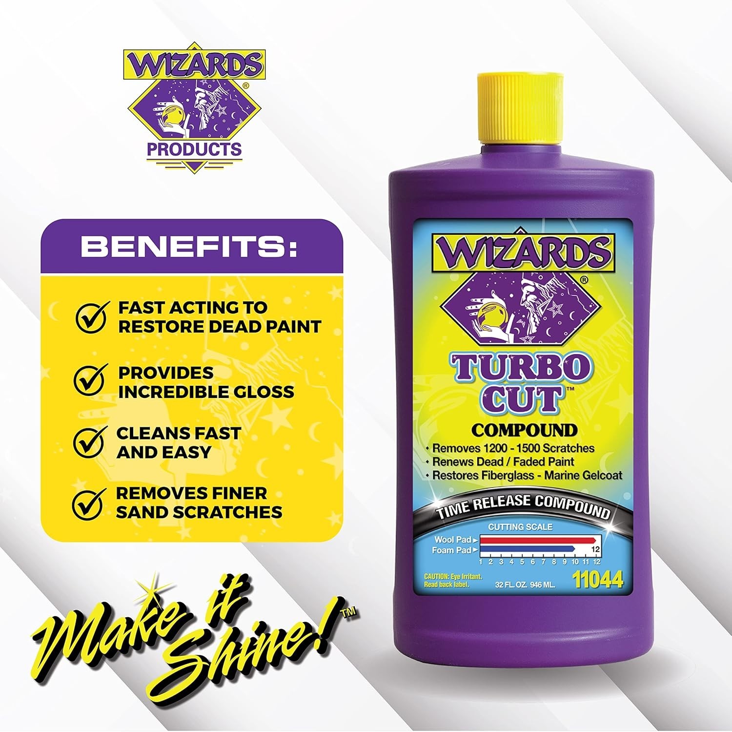 Turbo Cut Buffing Compound for Car Scratch Repair - 32 fl oz - Removes 1200-1...
