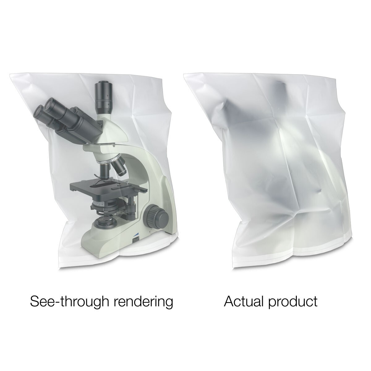 Microscope Dust Cover, Frosted, White Vinyl (Medium)