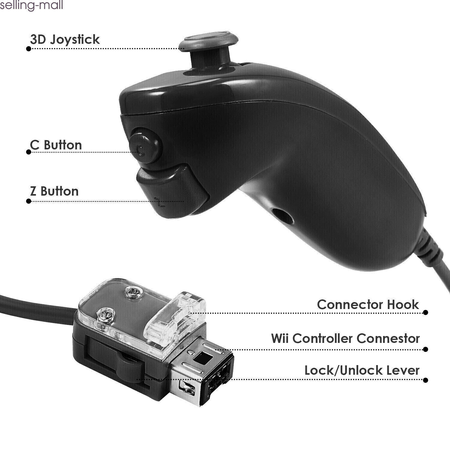 Built-in Motion Plus Wii Remote & Nunchuck Controller for Nintendo Wii Wii U