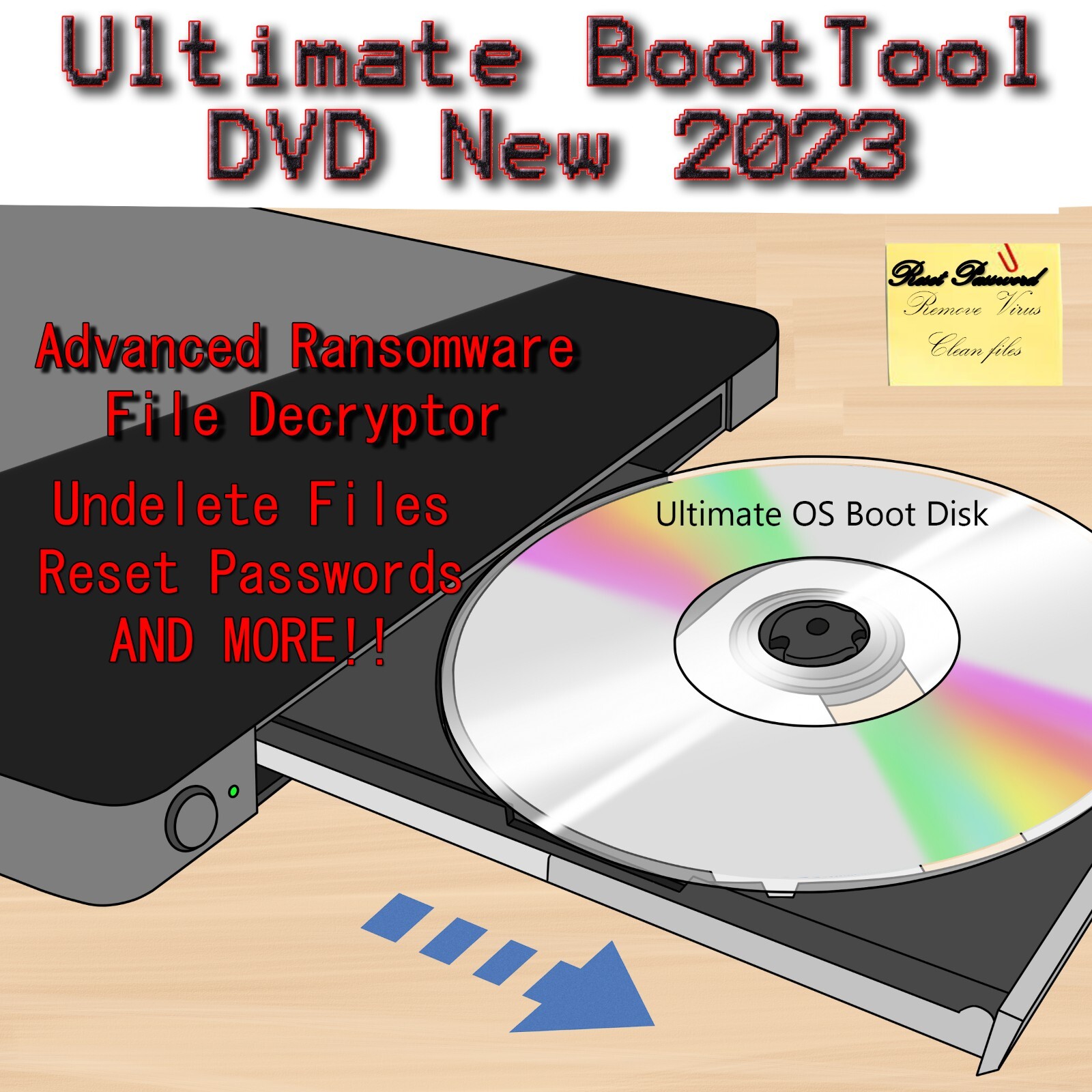 Advanced Ransomware File Decryptor,Ultimate Boot Tool OS DVD 2023 Same Day USA
