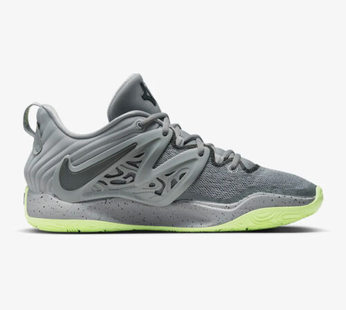 Nike KD15 TB Wolf Grey Volt Yellow Basketball Kevin Durant DO9826-001 Mens Size