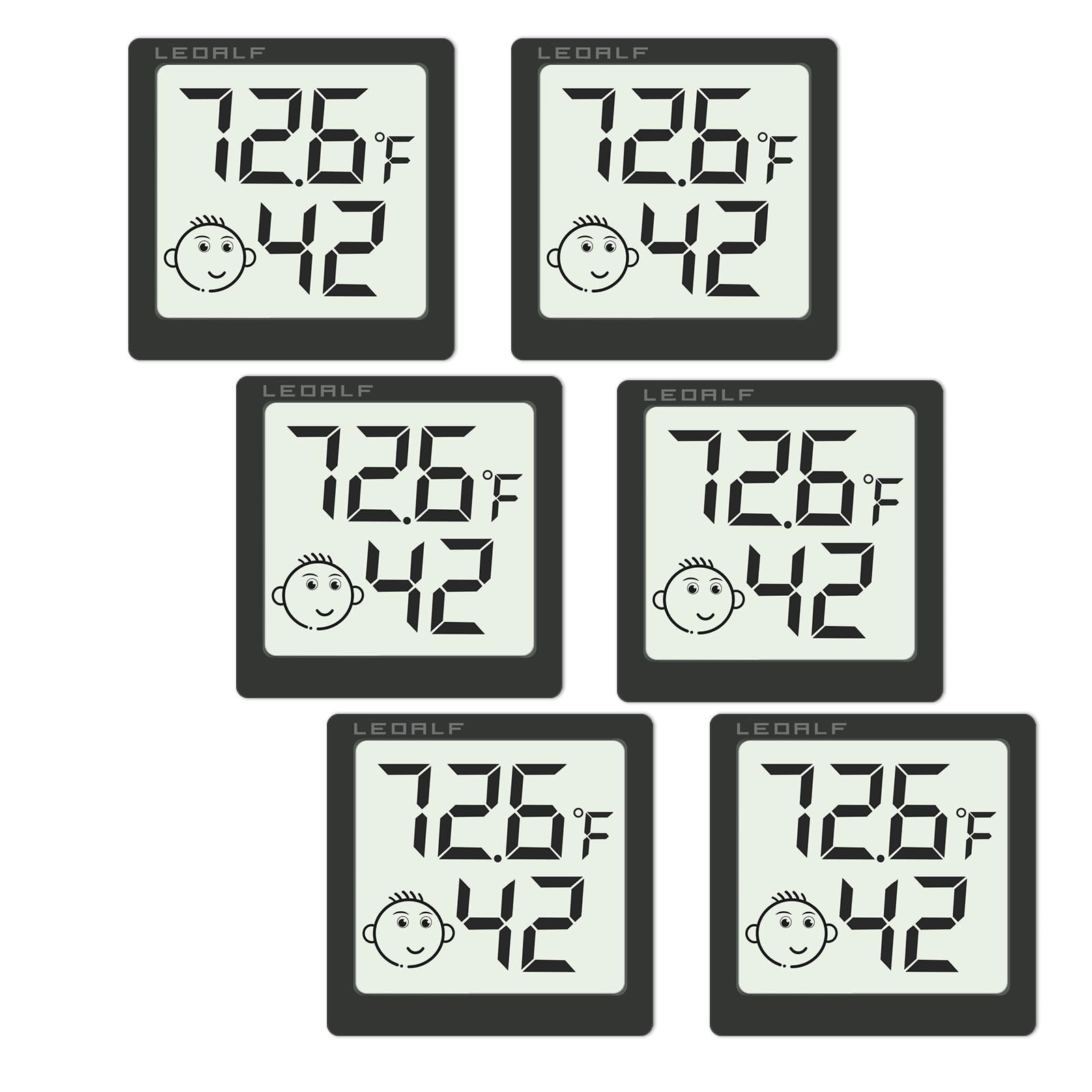 Mini Humidity Meter Hygrometer 6 Pack Room Thermometer Indoor Digital Tempera...