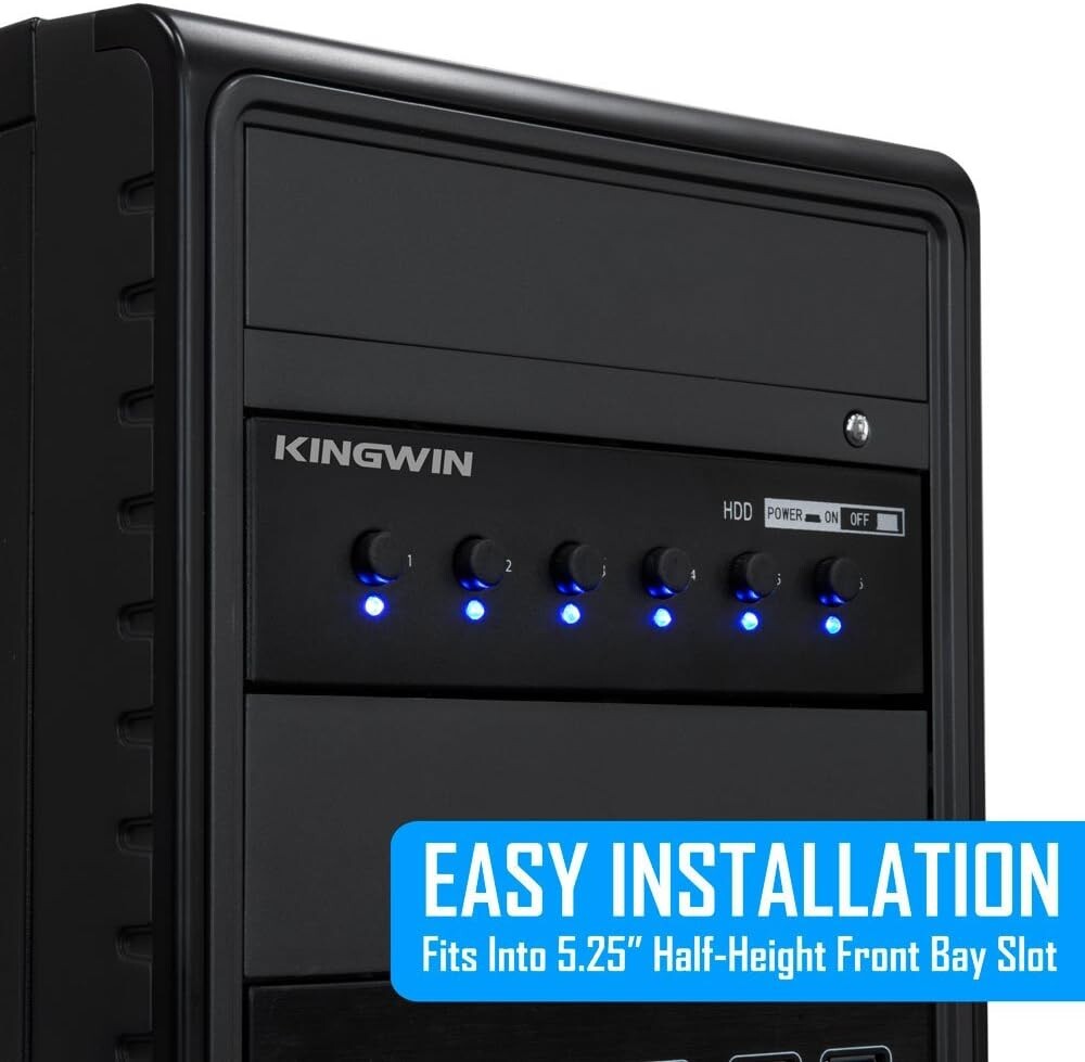 SATA HDD Power Switch Module - Control Up to 6 Drives with Blue LED Status