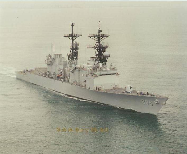 USS Harry Hill DD-986 8x10 color US Navy ships photo