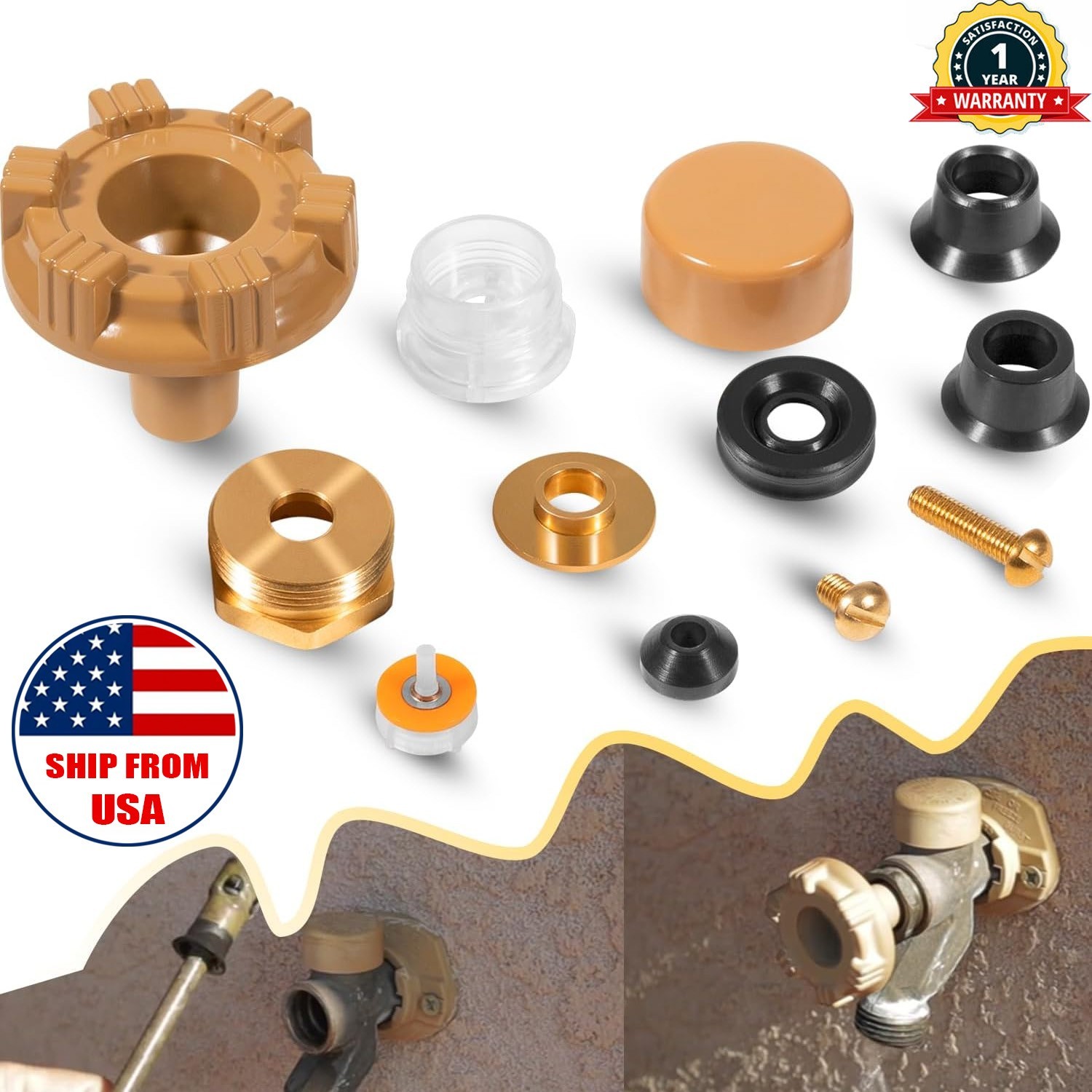 RK-17MH Repair Kit Metal Handle Repair Kit for Woodford Model 17 Outdoor Faucets