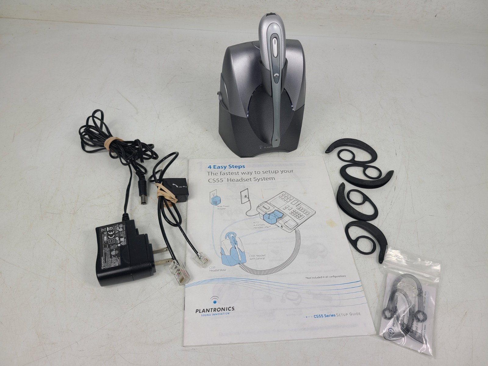Plantronics CS55 Headset Bundle (TESTED)