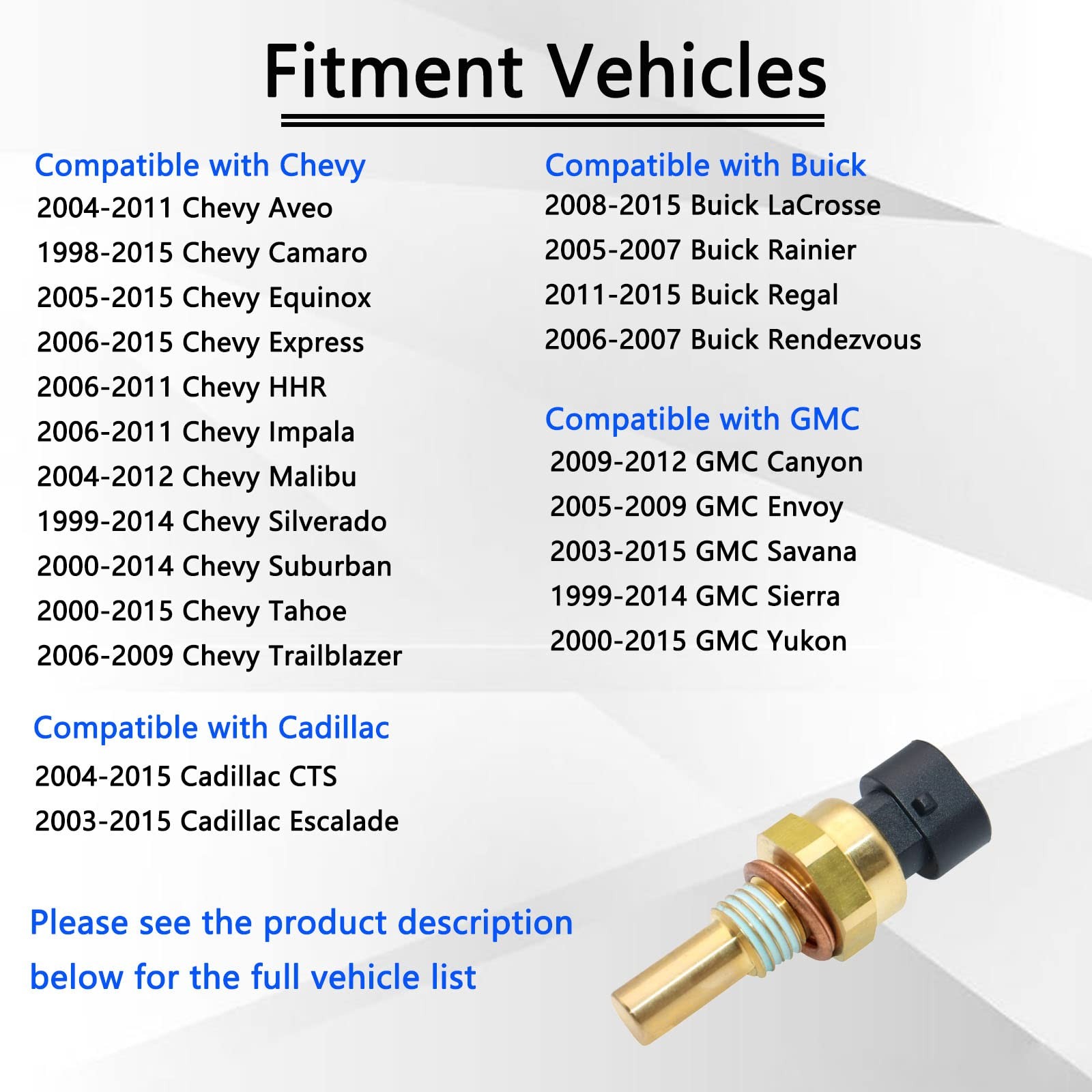 KEJSTED Coolant Temp Sensor ECT Chevy GMC