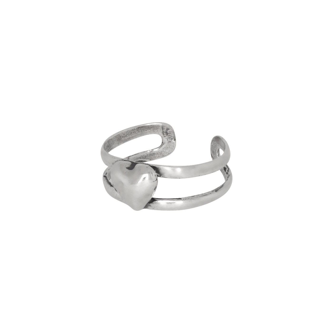 Sterling Silver .925 Heart Toe Ring Adjustable Size | Made In USA