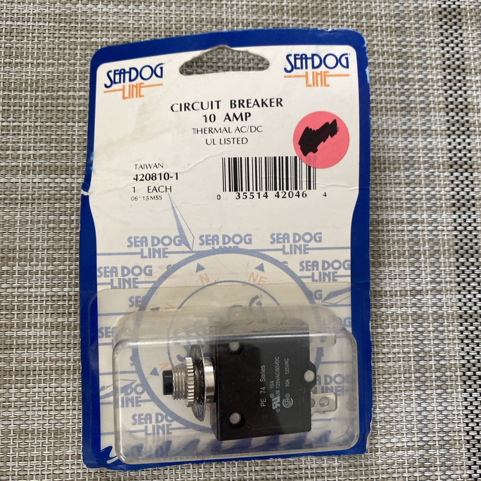 Seadog Line Circuit Breaker 420810-1 Push Button, 10AMP SEA12
